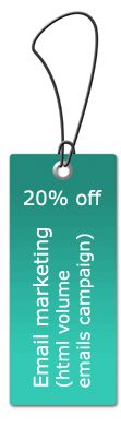 20% off on Email marketing (html volume emails campaign)