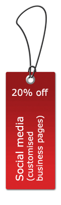 20% off on Social media (customised business pages)