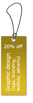 20% off on Graphic design (logo, branding, leaflets, adverts)