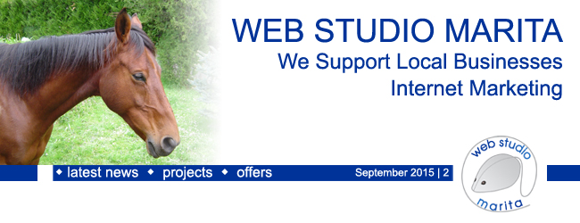 Web Studio 'Marita' newsletter | latest news, projects, offers | We Support Local Businesses - Internet Marketing | September 2015 | 2