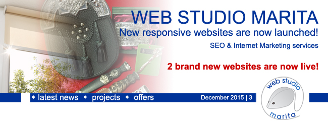 Web Studio 'Marita' newsletter | New responsive website is now launched! SEO & Internet Marketing services | December 2015 | 3