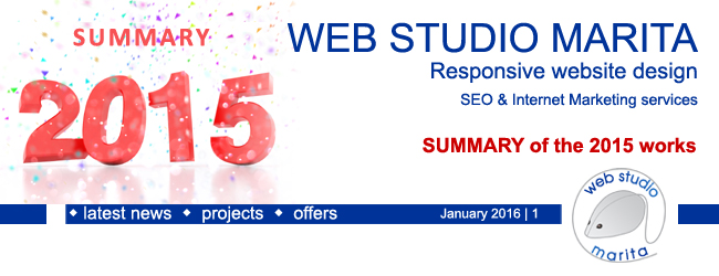 A summary of the WEB STUDIO MARITA works in 2015 | January 2016 | 1
