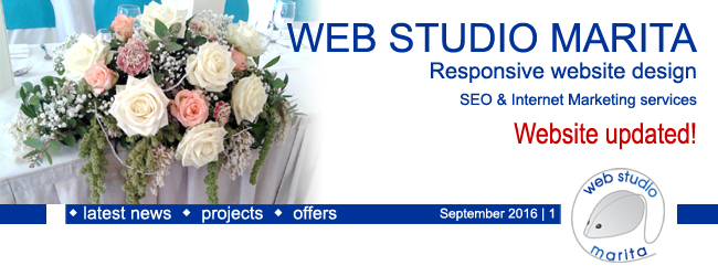 Web Studio Marita newsletter | Website Updated | September 2016 | 1