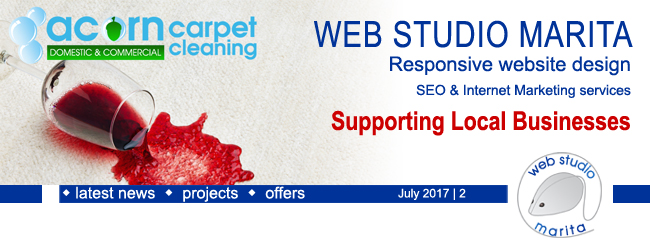 Web Studio 'Marita' newsletter | Supporting Local Businesses | July 2017 | 2