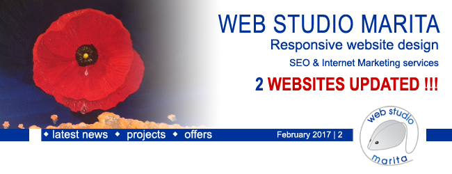 Web Studio Marita newsletter | 2 Websites updated | February 2017 | 2