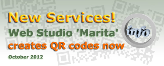 New Services | Web Studio 'Marita' creates QR codes now | October 2012