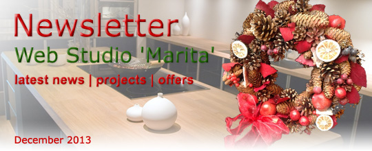 Web Studio 'Marita' | Latest news, projects, offers | Newsletter | December 2013