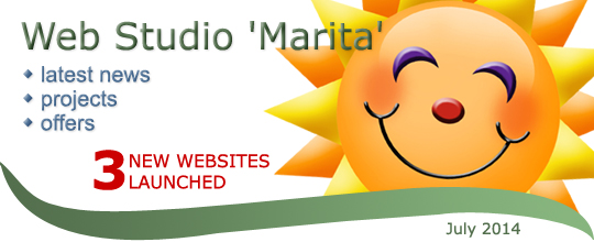 Web Studio 'Marita' newsletter | latest news, projects, offers | July 2014