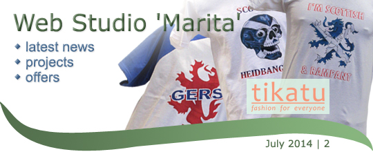 Web Studio 'Marita' newsletter | latest news, projects, offers | June 2014 /2