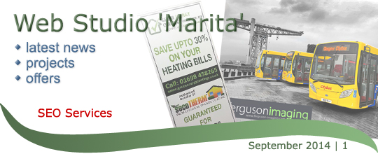 Web Studio 'Marita' newsletter | latest news, projects, offers | SEO Services | September 2014 / 1