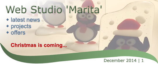 Web Studio 'Marita' newsletter | latest news, projects, offers | December 2014 / 1
