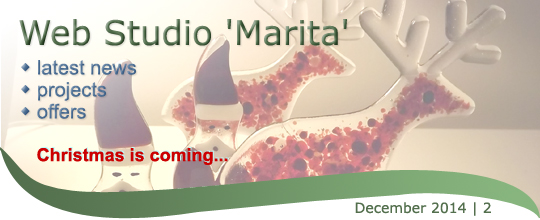 Web Studio 'Marita' newsletter | latest news, projects, offers | December 2014 / 2