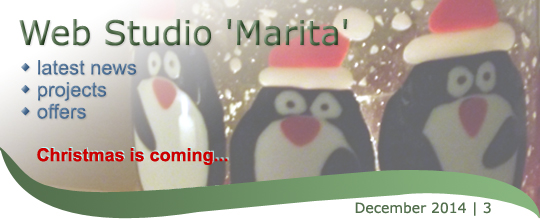 Web Studio 'Marita' newsletter | latest news, projects, offers | December 2014 / 3