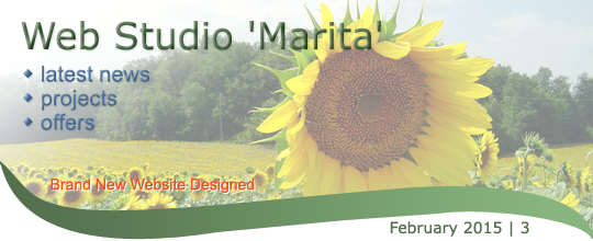 Web Studio 'Marita' newsletter | latest news, projects, offers | February 2015 / 3