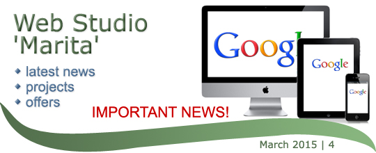 Web Studio 'Marita' newsletter | latest news, projects, offers | March 2015 / 4