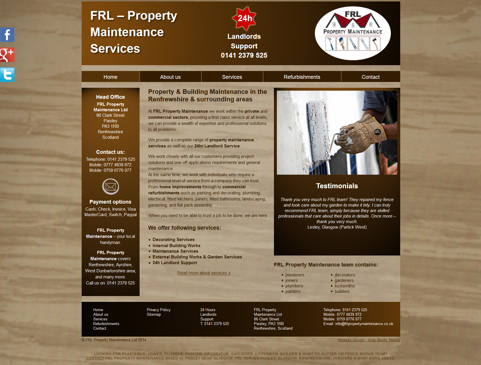 FRL Property Maintenance By Web Studio Marita