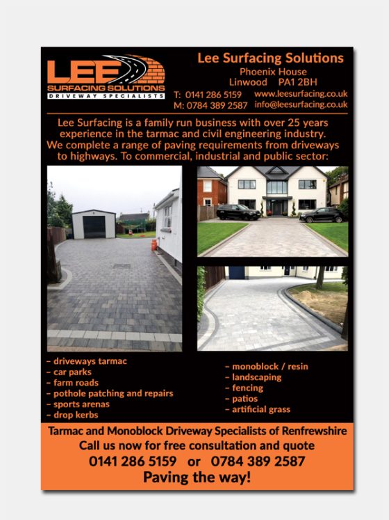 Leaflets Flyers Advertisement Design Paisley Glasgow Scotland