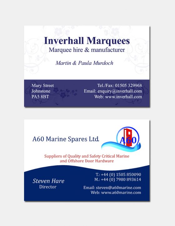 Business Cards Paisley Renfrewshire