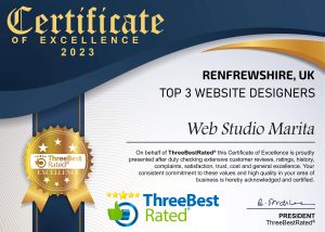 3BestRated Certificate Web Studio Marita